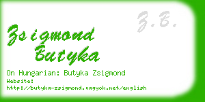 zsigmond butyka business card
